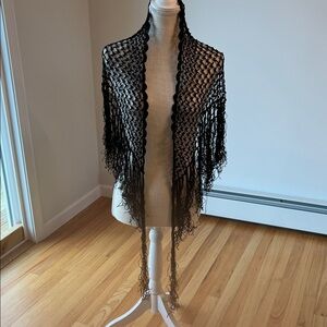 Elegant Black Lace Shawl